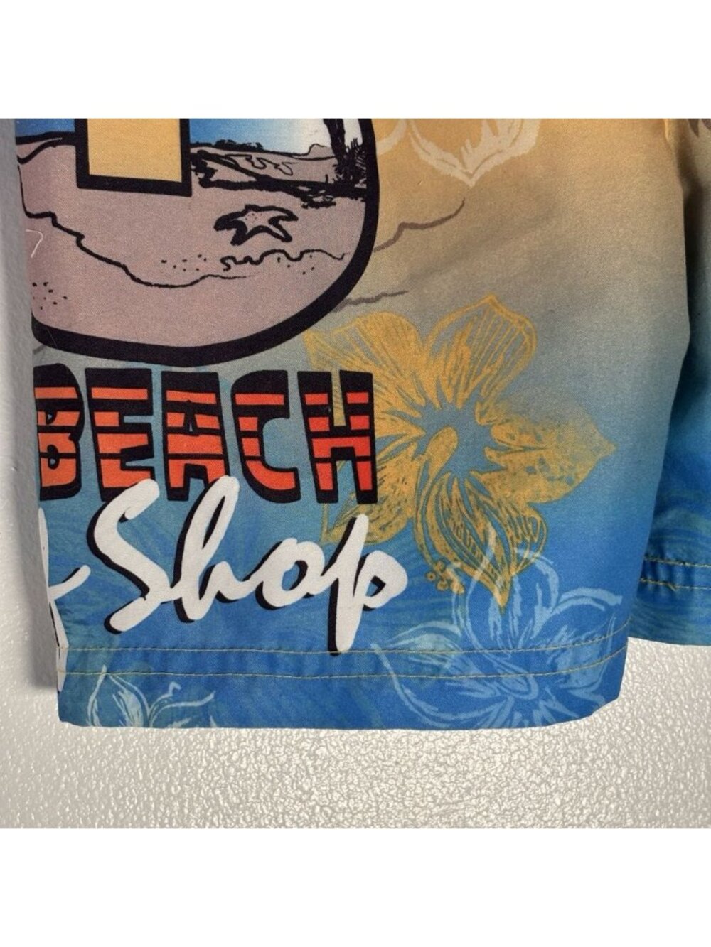 Vintage Disney Mickey Mouse Malibu Surf Swim Trunks Vibrant Summer Graphic Boy - Picture 5 of 11